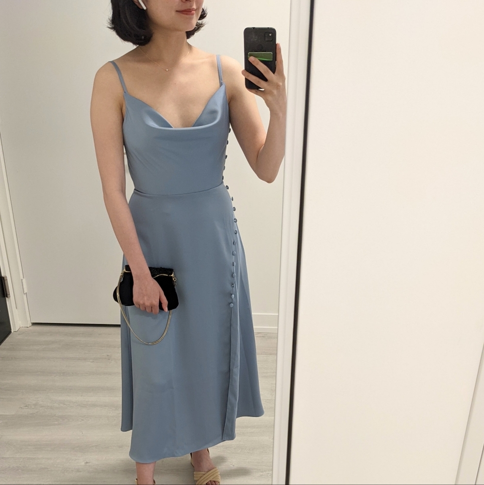 Cowl Neck Wedding Guest Dress